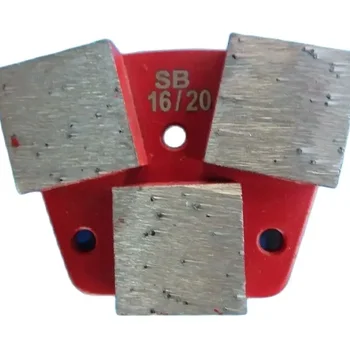 Sase 다이아매틱 연마기 기계용 다이아몬드 그라인딩 디스크 퍽 스크레이퍼 도구, 툴링 슈, 콘크리트 바닥 준비, 3 개의 큰 세그먼트