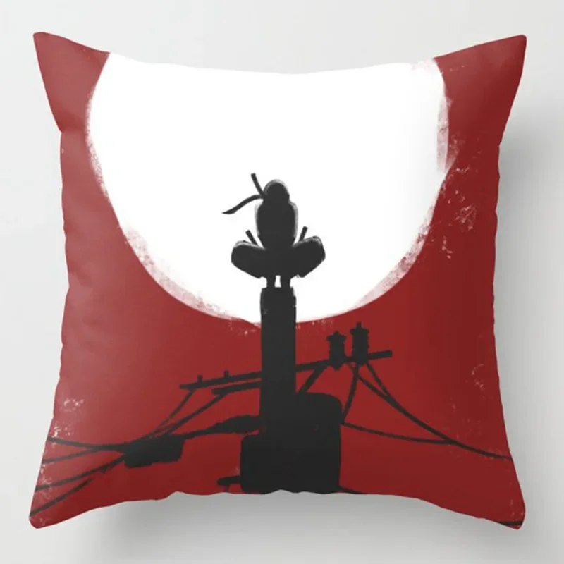 Naruto Red Cloud Uchiha Itachi Decorative Square Pillow Cover