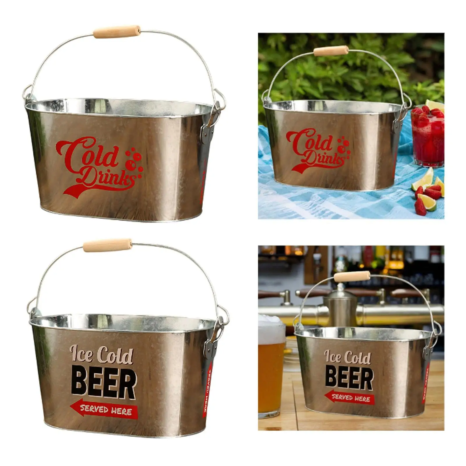 Ice Bucket with Handle Heavy Duty for et Chilling Juice Summer Vacation