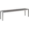 Outdoor Patio Bench Aluminum Weather Resistant Modern Design Suitable Backyard Deck Poolside Comfortable Seating 67 Inch 2