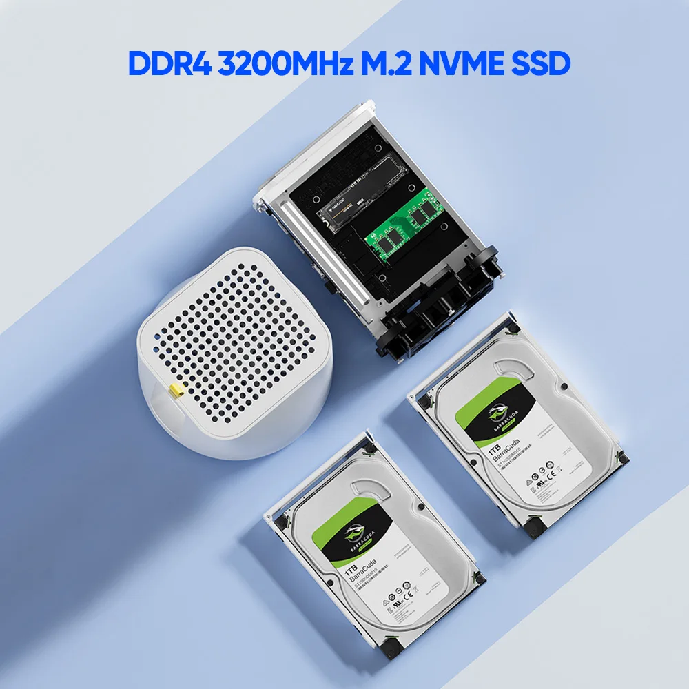 탑톤 2베이 NAS R1 PRO N100 미니 PC 2x I226-V 2.5G 소프트 라우터 네트워크 스토리지 디스크 스테이션 PC 미니 방화벽 컴퓨터 Wifi6