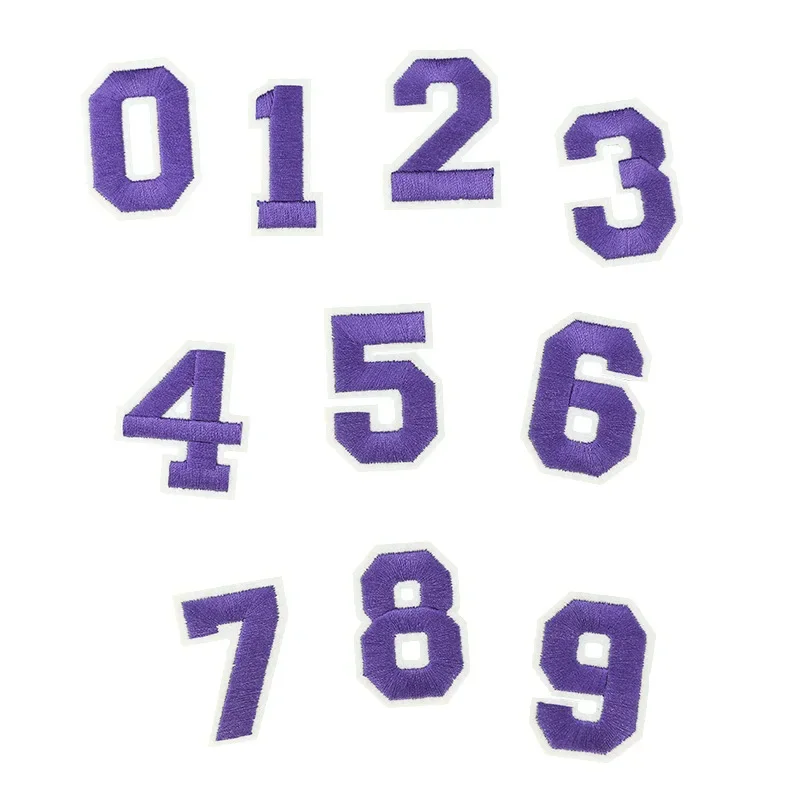 Multicolor Number Patch Set - Embroidered Iron-On Fabric Decals