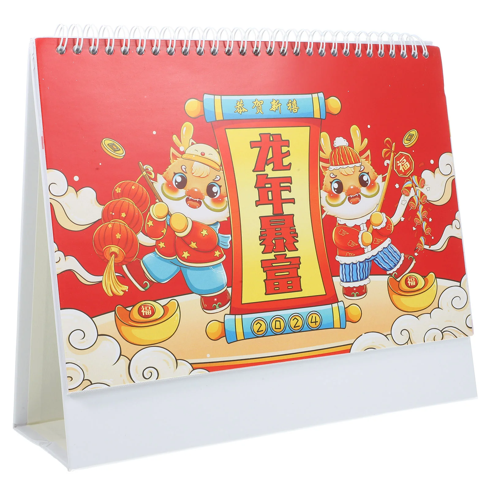 Office 2024 Desk Calendar Schedule Planner Calendar Ornament Cartoon Dragon Printing Table Calendar office month calendar convenient table calendar cartoon printing calendar 2024 new year calendar