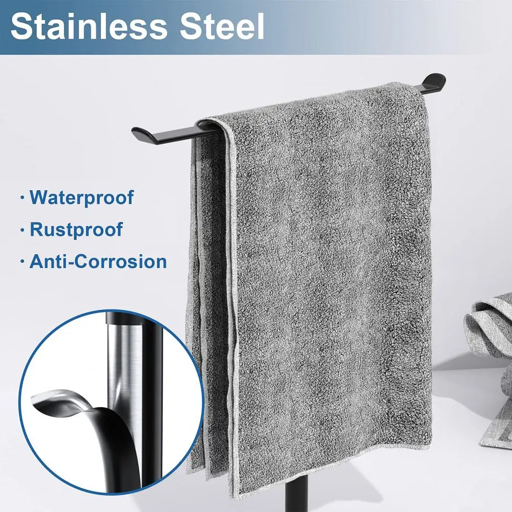 Kitchen Towel Hanger Vertical Towel Rack Modern Bathroom Holder with Heavy Base for Countertop Organization Easy for Hand