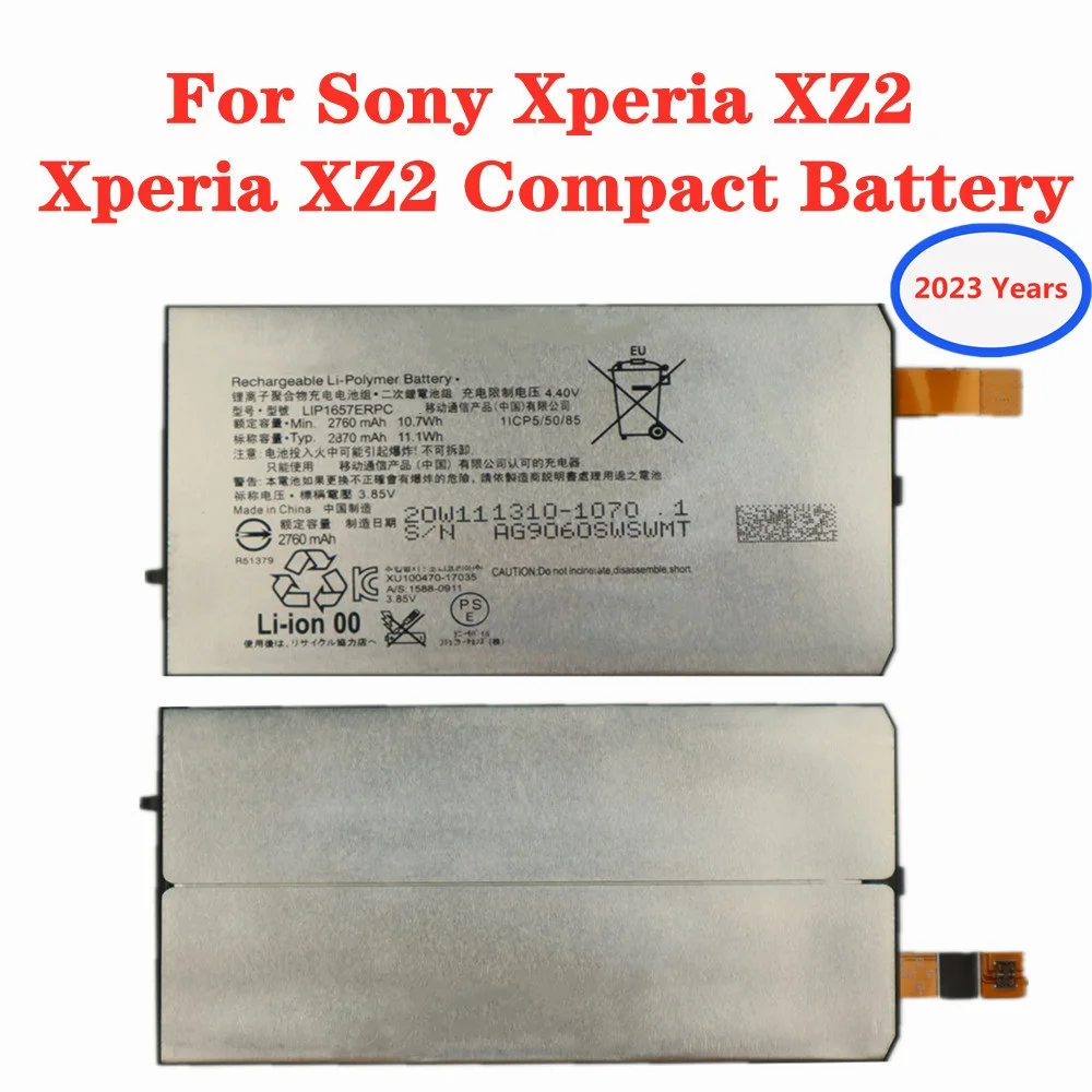 

For Sony Xperia XZ2 , Xperia XZ2 Compact , H8314 , H8324 ,SO-05K Smartphone Replacement Battery 2870mAh LIP1657ERPC High Quality