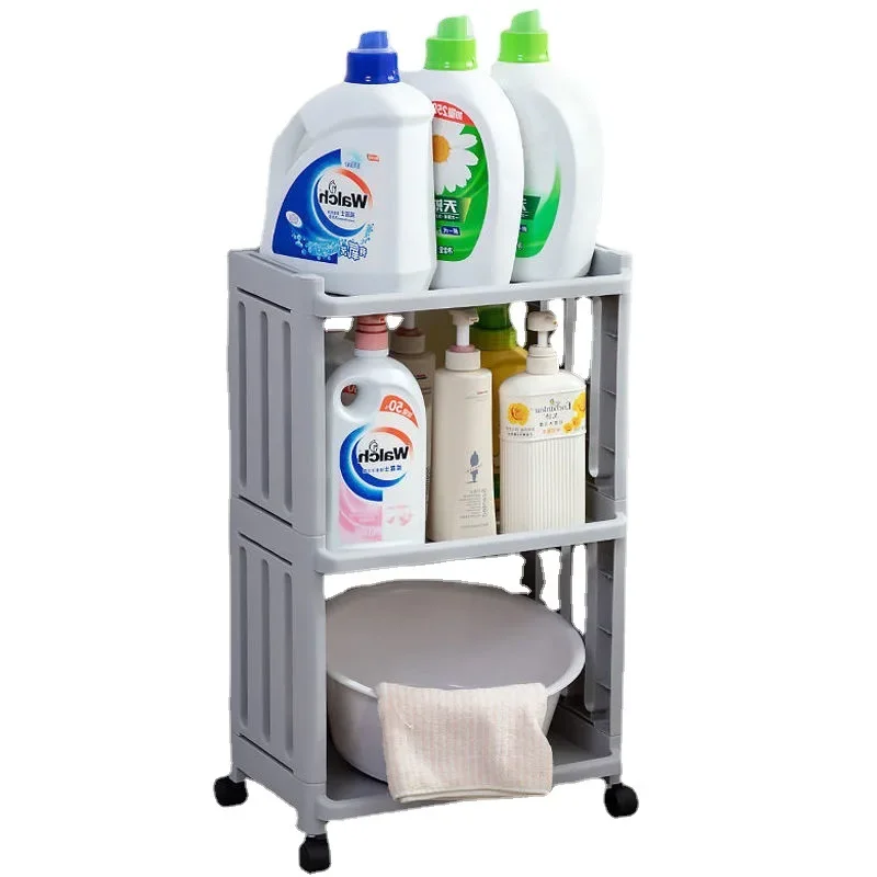 

Bathroom Shelf Kitchen Laundry Narrow Storage Cart Mobile Organizer Toilet Storage Rack Toilet Shampoo Shower Gel Storage Rack