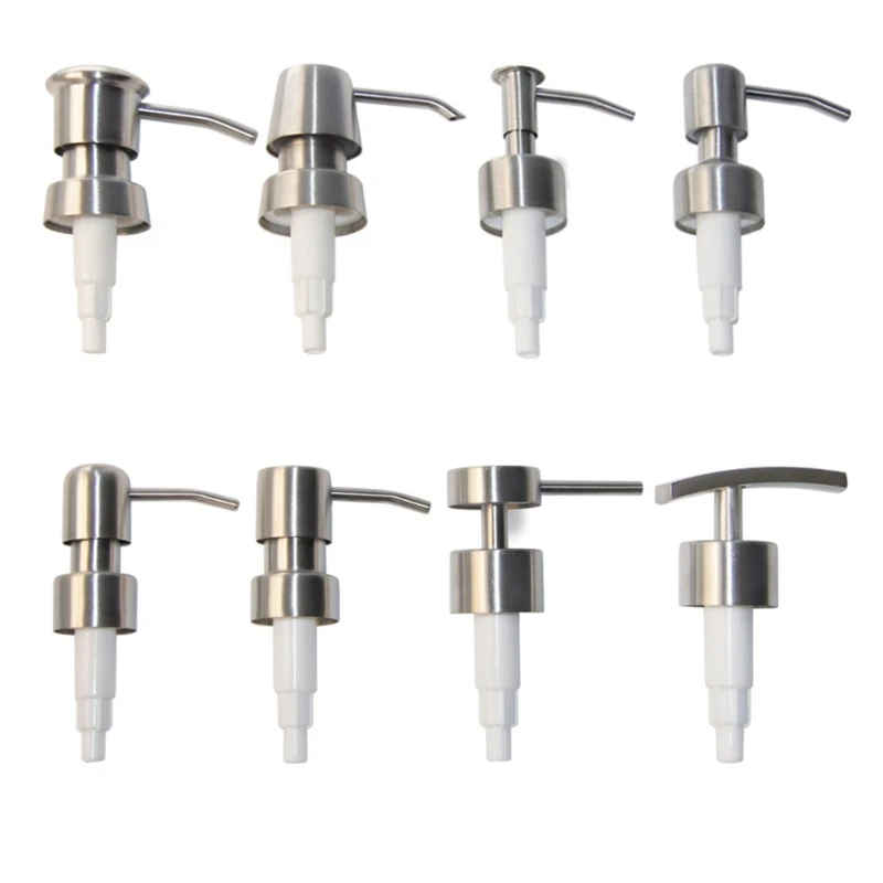 Brushed Nozzle Lotion Dispenser Head Durable Stainless Steel Replacement with Accurated Liquid Discharge for Soap Bottle