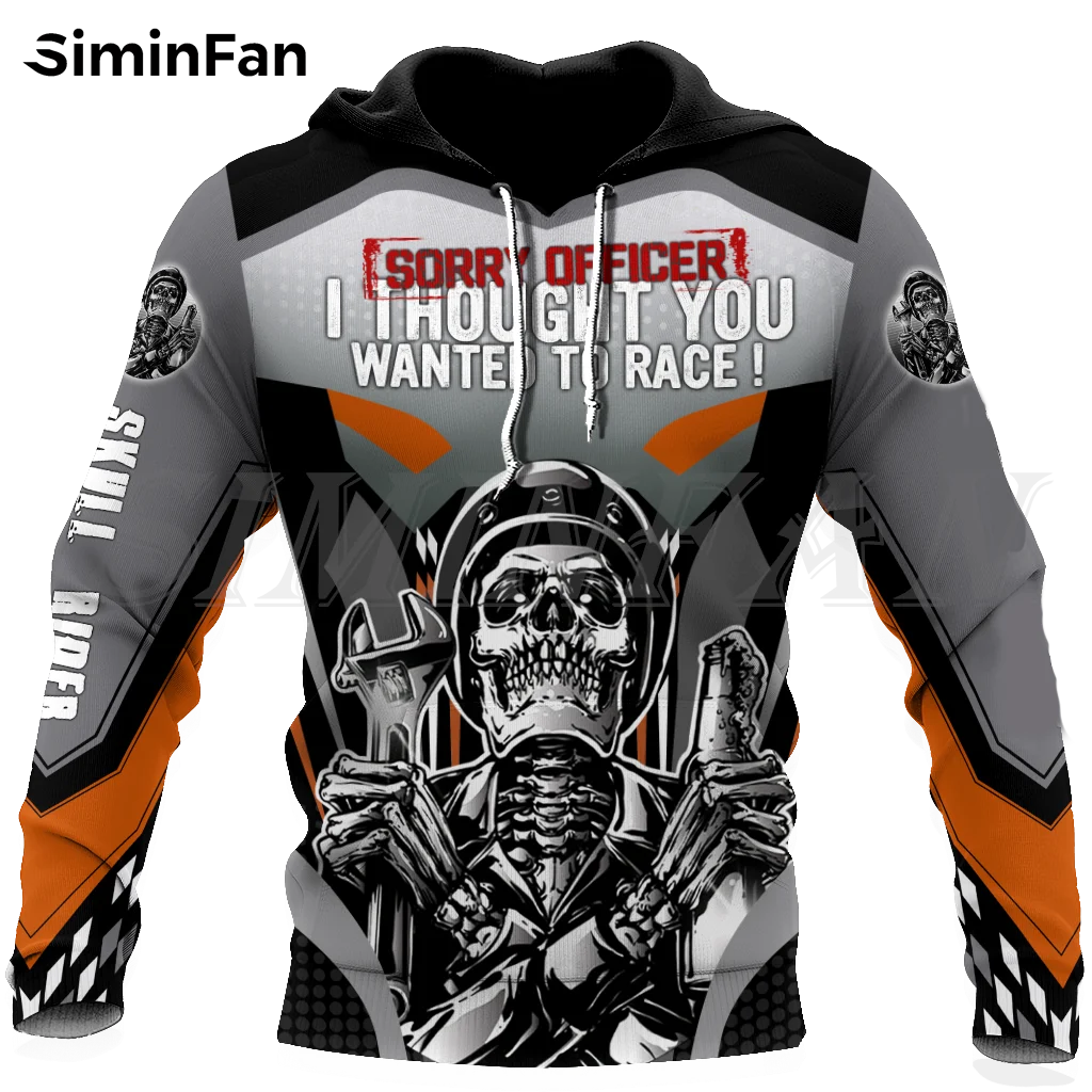 

Motorcycle Racing Skull Rider 3D Print Mens Hoodie Zipper Jacket Unisex Casual Sweatshirt Harajuku Hood Pullover Women Tracksuit