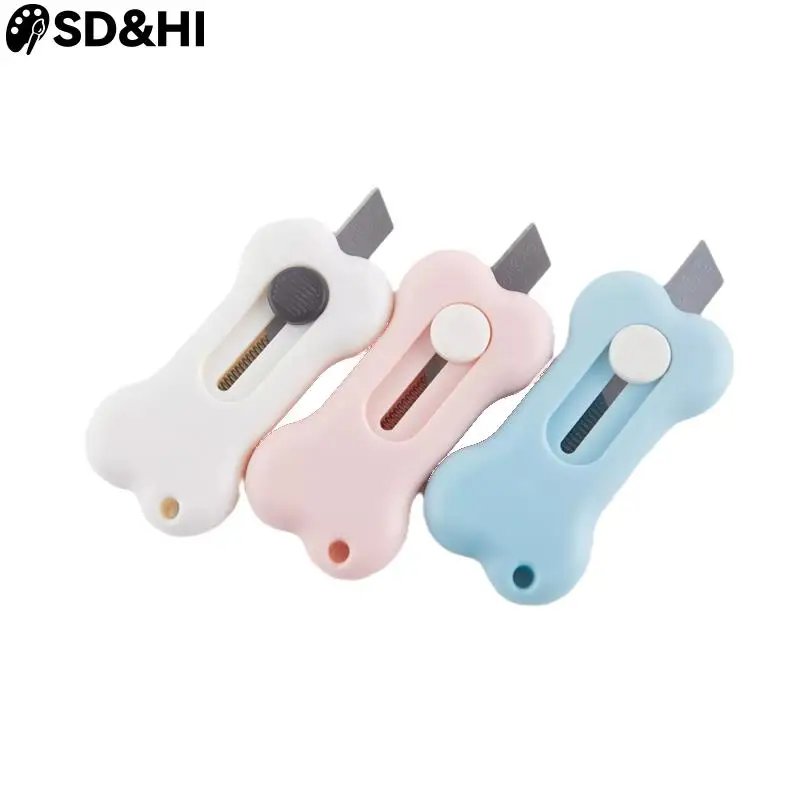 

1pc Kawaii Mini Pocket Dog Bone Mini Portalble Art Utility Knife Cutter Letter Envelope Opener Mail Knife School Office Supplies