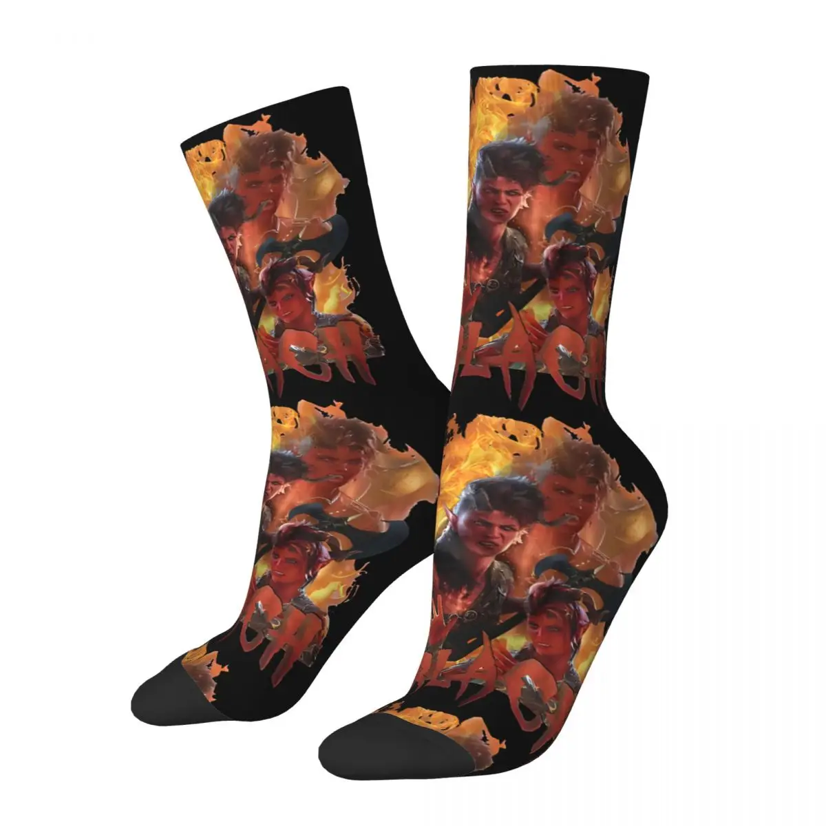 Divertente Crazy Karach Bg3 Calzino Per Uomo Hip Hop Harajuku Baldurs Gate 3 Happy Seamless Pattern Stampato Boys Crew Sock Regalo Casual