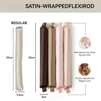 Bigoudis sans chaleur, tige à friser en Satin, bandeau sans chaleur, boucles en soie, bigoudis paresseux, doux, pour dormir dans les outils de coiffure 4