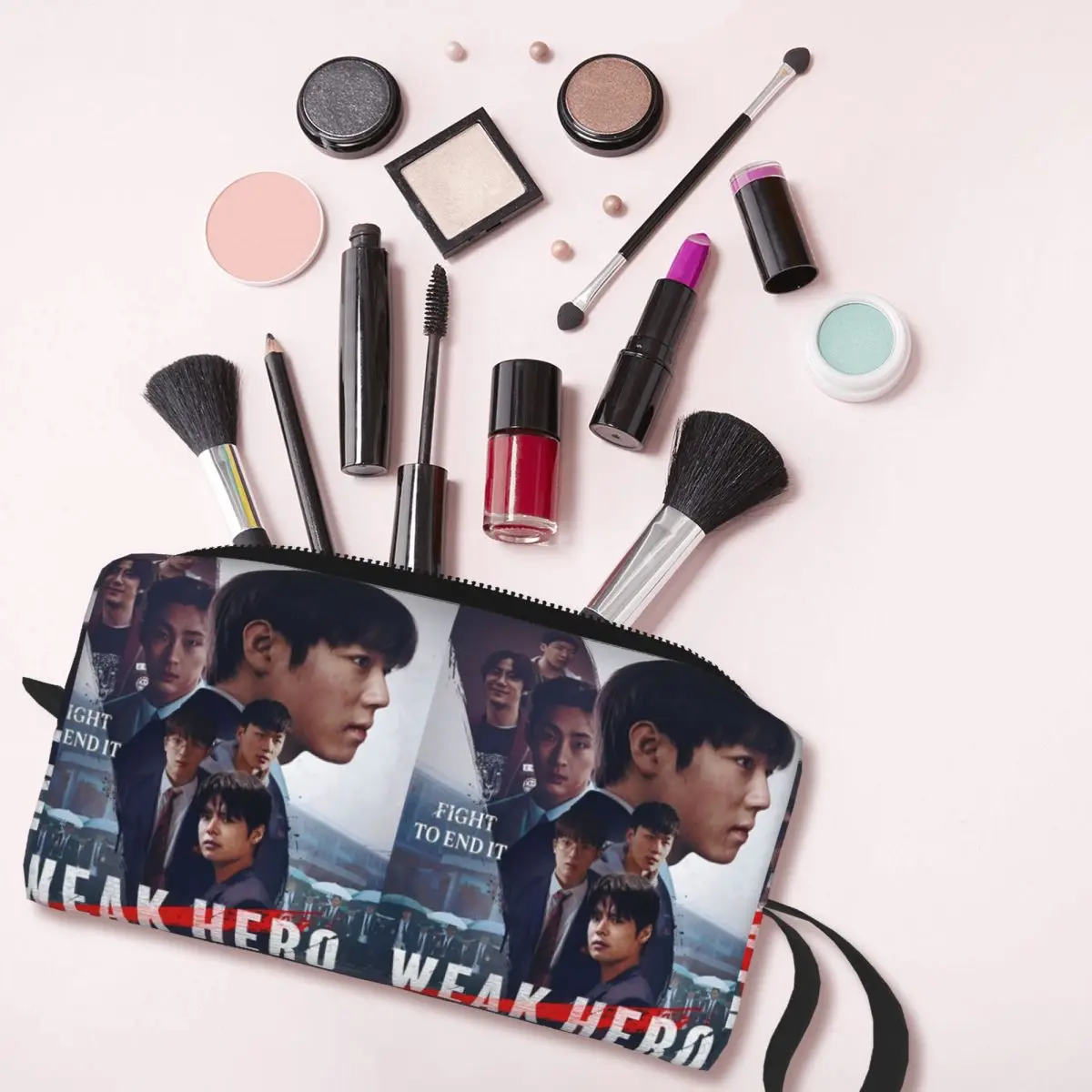 약한 영웅 클래스 2 Kdrama 어린이를위한 연필 케이스 펜 박스 연필 가방 문구 용품 여성 주최자 파우치