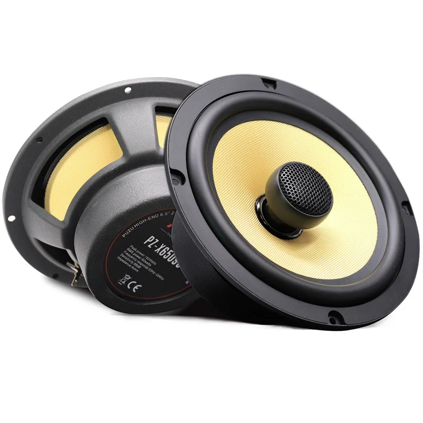 2-Way Co-Axial Car Audio Speakers PZ-6509C With 180W Output Power Glassfiber Cone Deep Bass Sound Quality 1Set