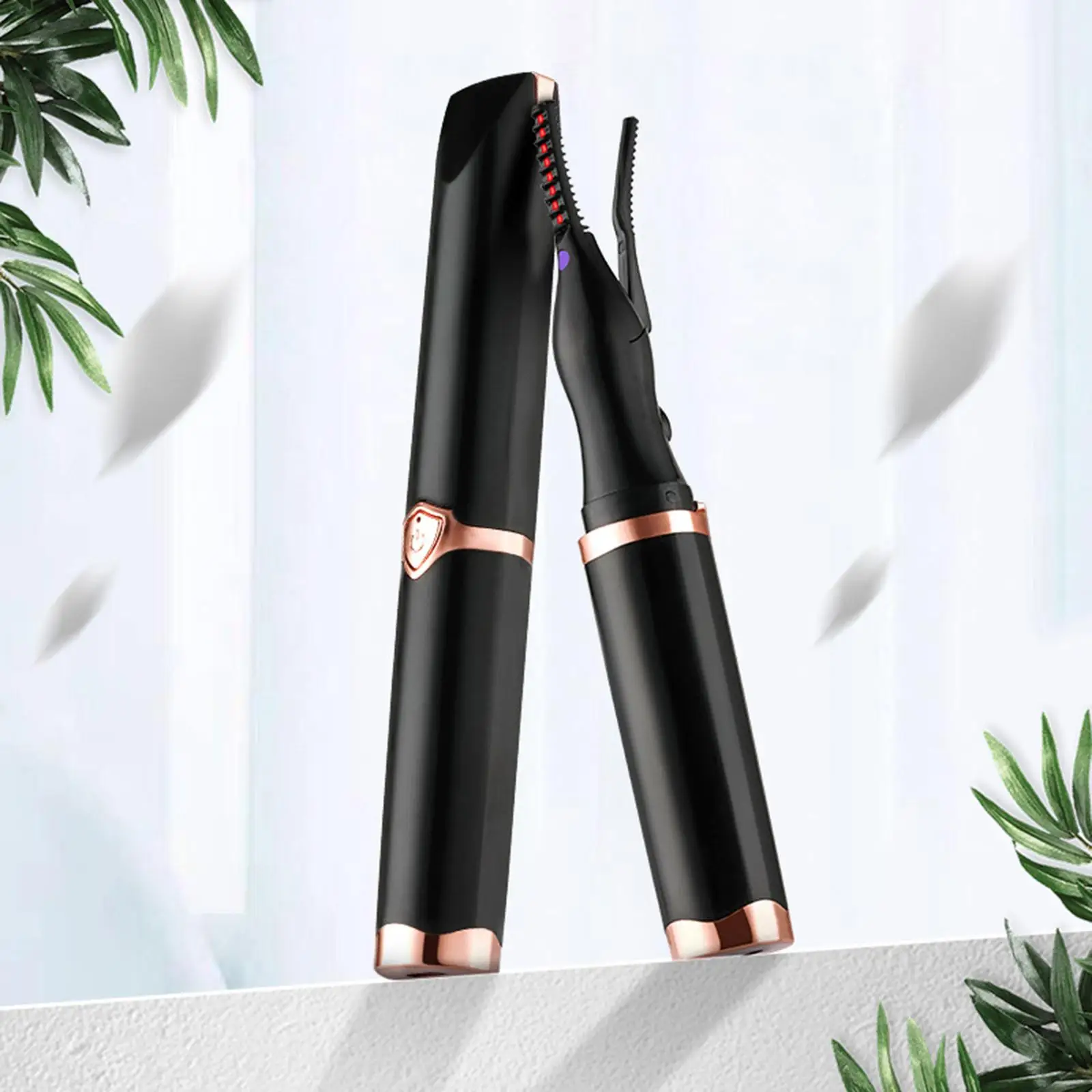 Portable Electric Heated Eyelash Curler Last for 24H Brush Makeup Tools