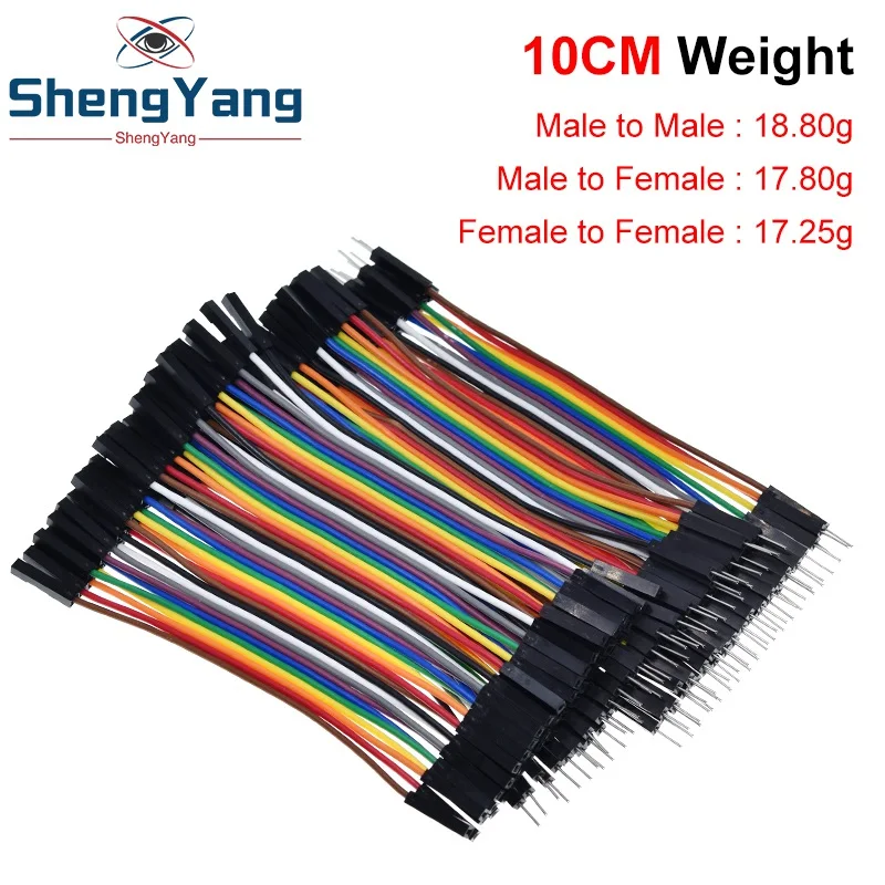 Versatile 40-Pin Assorted Length Jumper Wire Set