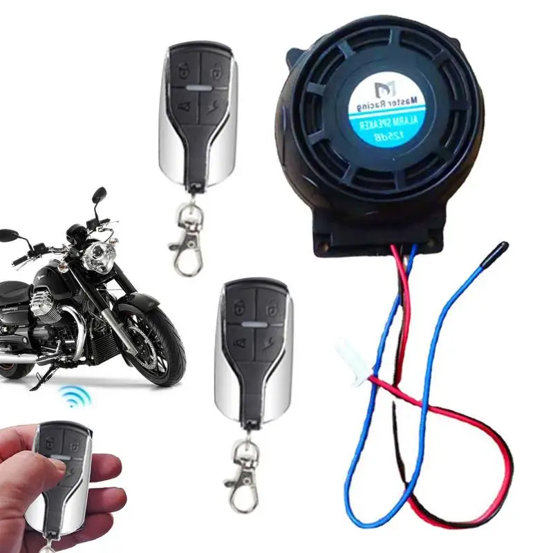 Motorcycle Alarm Remote Control Waterproof Motorcycle Anti-Theft Warner Loud Alarm With High Sensitivity Security System For
