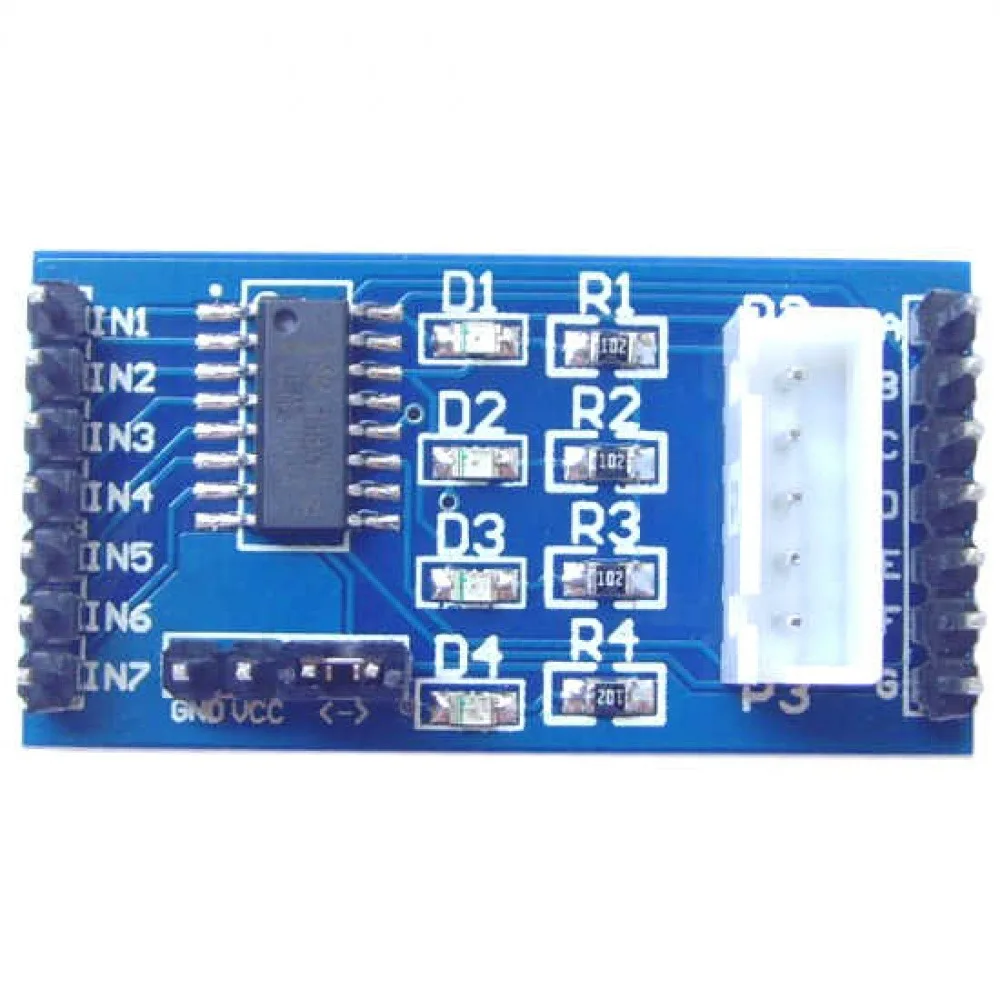 ULN2003 Five-wire Four-phase Stepper Motor Drive Module 5-12V Drive Board XH-5P+Pin Interface with Four Way Signal Indicators