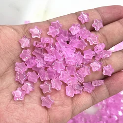 Elegant Matte Glass Star Beads - Set of 30 for Jewelry Crafting and DIY Projects (40)