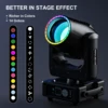 Yiflamefly 2Pcs 450W Moving Head Light RGBW DMX Stage Light DMX Controlled Sound Activated Play DJ Light For Wedding Party Music 2