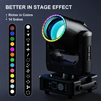 Yiflamefly 2Pcs 450W Moving Head Light RGBW DMX Stage Light DMX Controlled Sound Activated Play DJ Light For Wedding Party Music 2