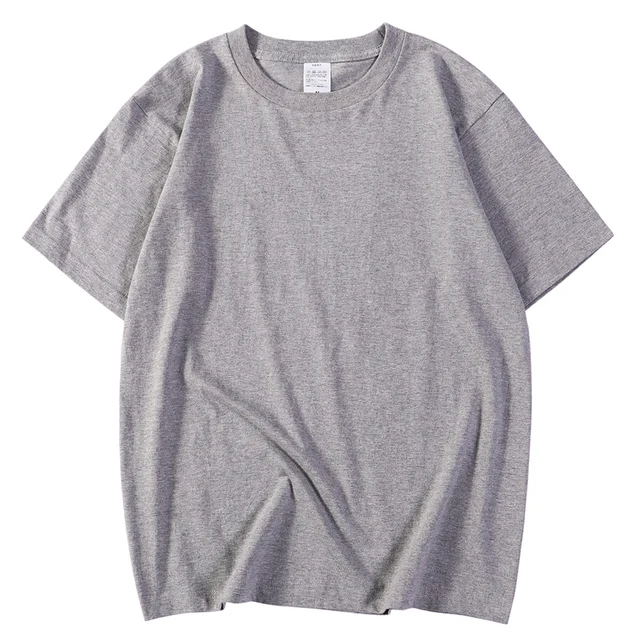 Gris couleur unie vêtements hommes t-shirts de haute qualité nouveau t-shirt été décontracté couverture en coton Hip Hop respirant t-shirt vêtements 1