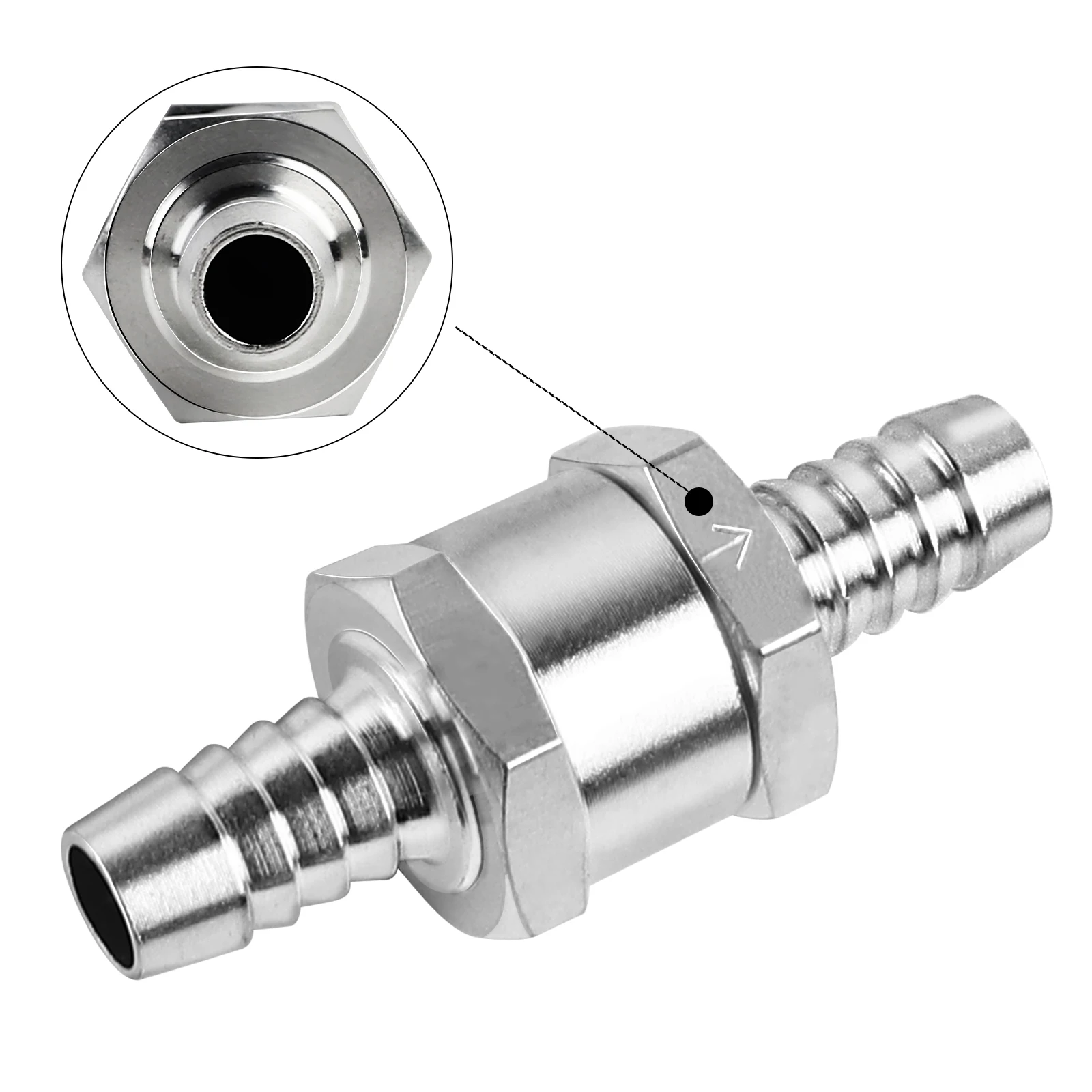 5 PCS 3/8&rdquo; 10mm Non Return Check Valve Petrol Diesel One Way Valve Fit for Carburettor and Low Pressure Fuel Systems