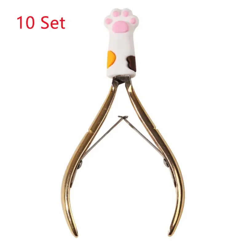 

10Set Nail Cuticle Nipper Scissors Free Nipper Cover Protective Dead Skin Shear Sanding Manicure Care Tools Nail Cutter Scissors