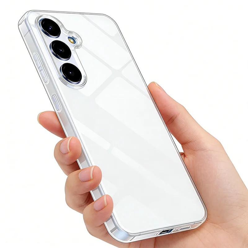 Shockproof Clear Silicone Luxury Case with Full Camera Protection