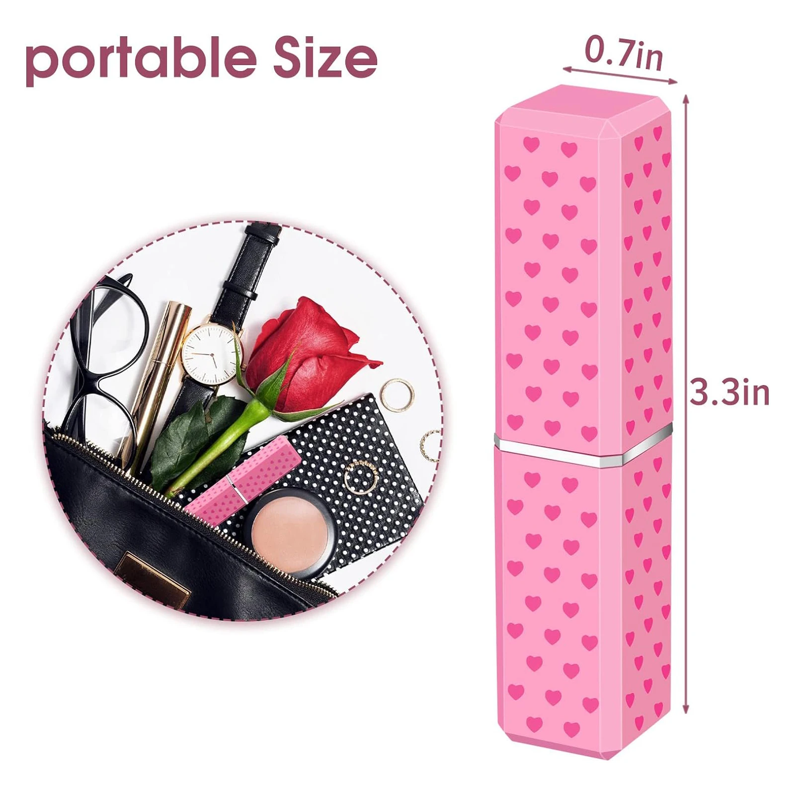 Butane Gas Lighter Cigarette Lighter 2 Pack Cute Lipstick Soft Flame Refillable Girls Women