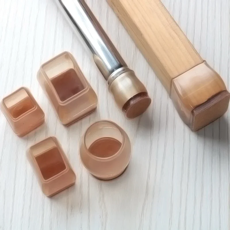 Set of 4 Premium Silicone Chair Leg Protectors with Non-Slip Felt Pads