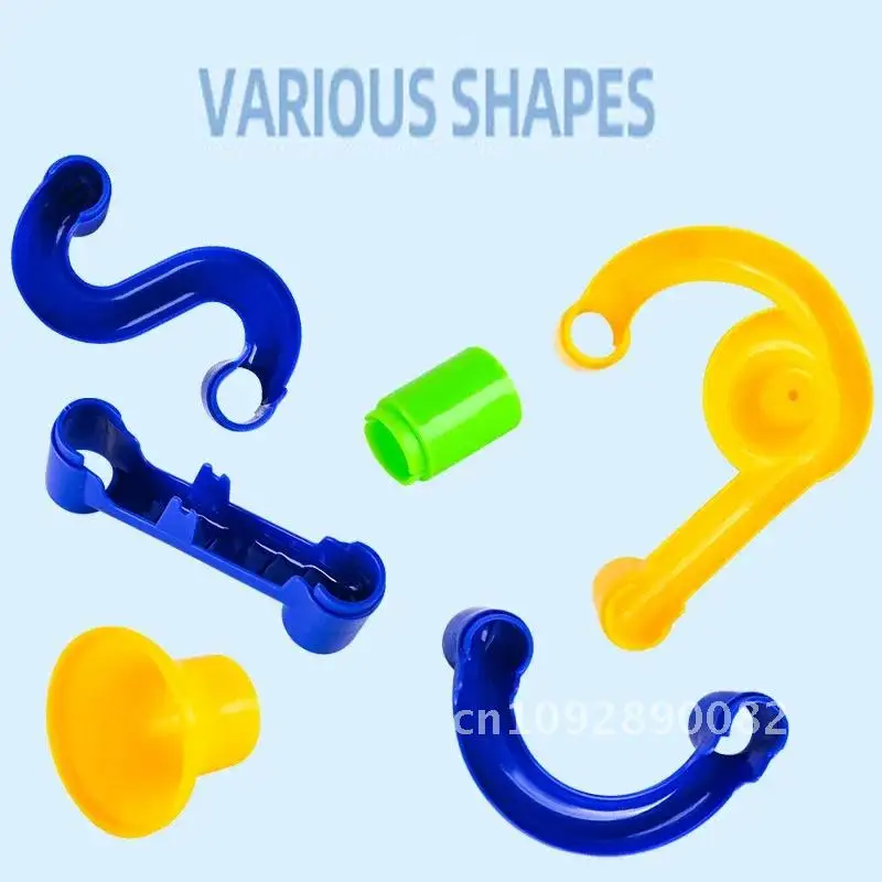 DIY Colourful Run Marble Track Building Blocks Slide Beads Educational Gift Set Balls Catapult Track Race Children Toys Race Toy