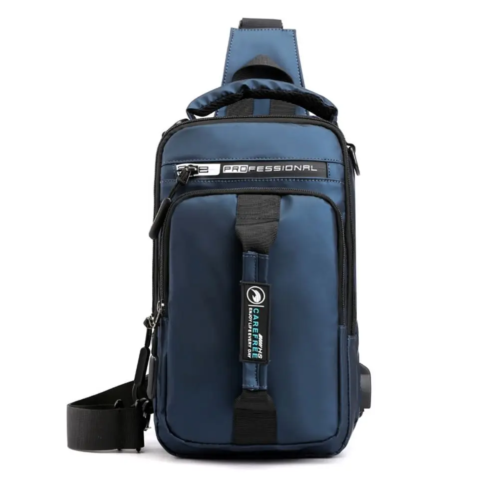 Männer USB Lade Schulter Messenger Rucksack Wasserdichte Zipper Brust Tasche Anti-diebstahl Umhängetaschen Outdoor – Detail 13