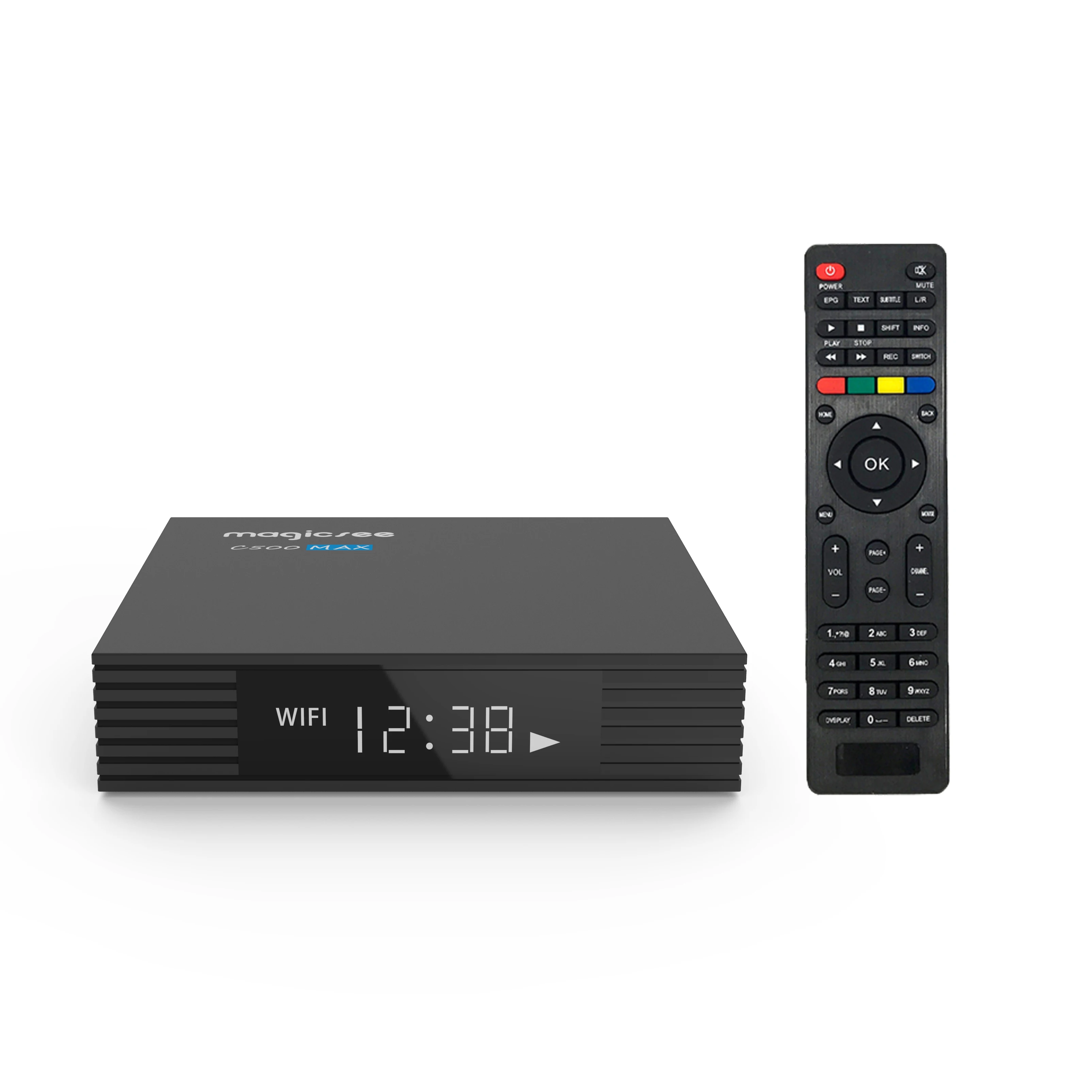 

Новый продукт Magicsee C500 max 4K Android dvb s2 комбинированный гибридный STB Amlogic S905x3 android 9,0 телефон приставка C500 Max