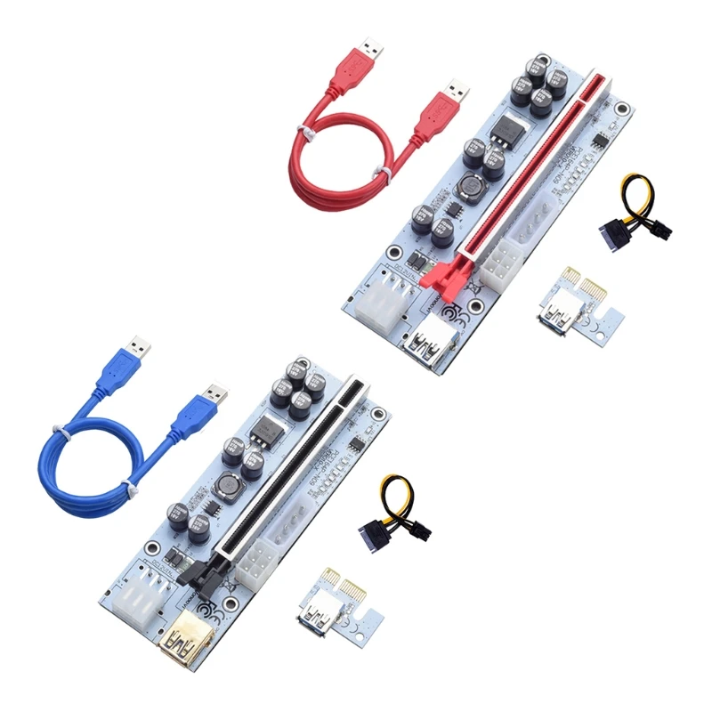 

Переходная плата PCI-E для расширения 1X до 16x, 6-контактный удлинитель графического процессора USB3.0, светодиод