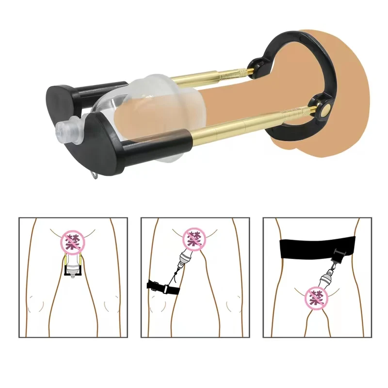 

Penis Pump Enlargement Extender with Vacuum Cup Strap Male Masturbator Dick Stretcher Enlarger Enhancer Trainer Sex Toys for Men