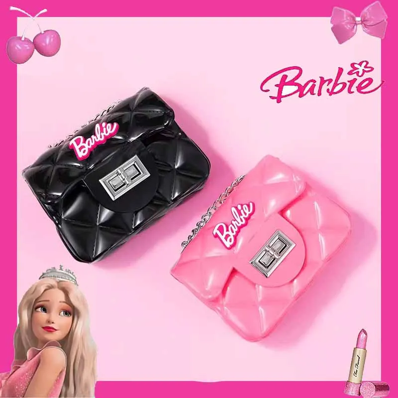 

Kawaii Miniso Barbie Series Jelly Bag Cute Anime Trend Versatile Pink Girl Shoulder Bag Fashionable Cartoon Crossbody Bag