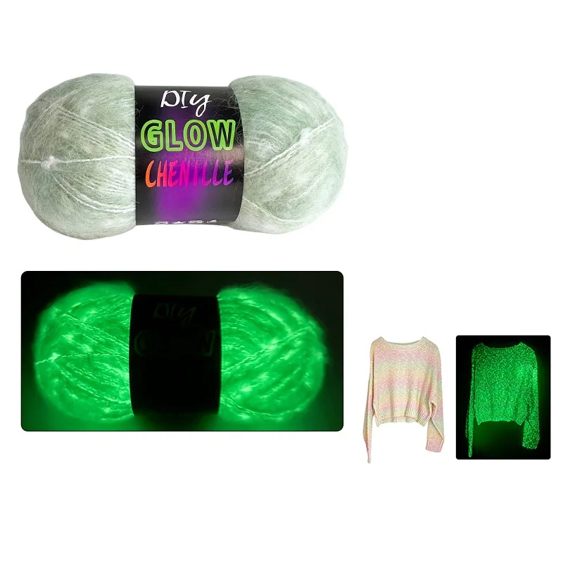 50g Mohair Yarn Luminous Yarn Hair Mink Wool Grow in the Dark Yarn Hand-knitted Sweater Threads for Knitting Yarn for Crochet 5