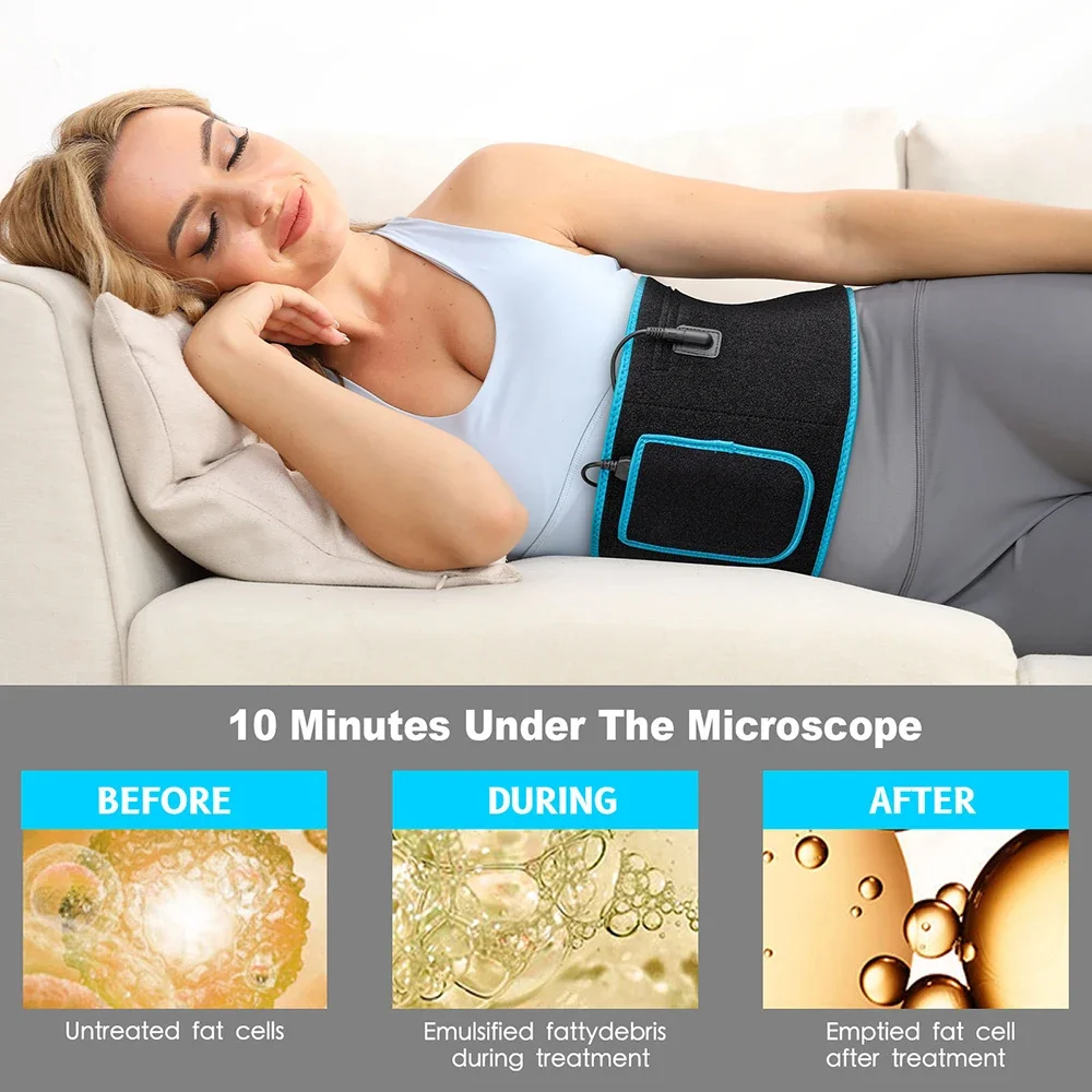 Red & Infrared LED Light Therapy Belt 850nm 660nm Back Pain Relief Wrap Burn Fat Wrap Slimming Machine Waist Heat Pad Full Body light therapy belt