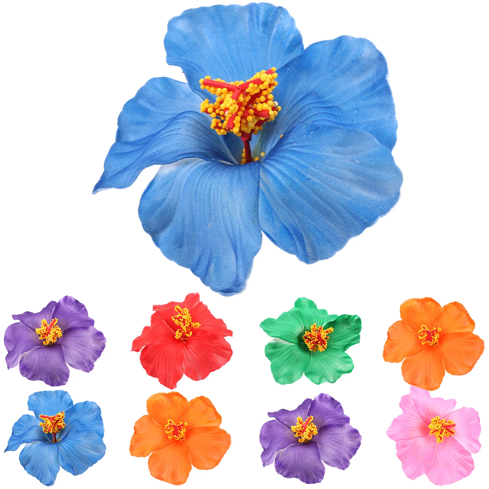Hibiscus Hair Clip Hawaiian Flower Hair Barrettes Women Girls Hawaii Tropical Luau Summer Beach Party Supplies Wedding