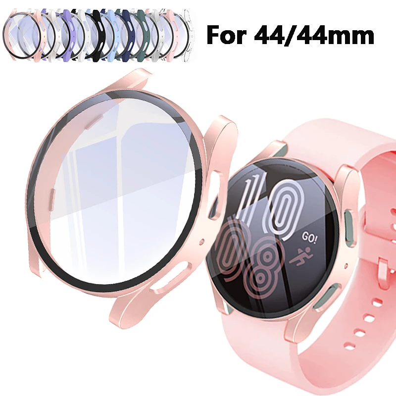 Vetro + Custodia Per Samsung Galaxy Watch 6 40Mm 44Mm Pc Screen Protector Paraurti Shell Per Galaxy Watch 6 40Mm 44Mm Custodia Protettiva
