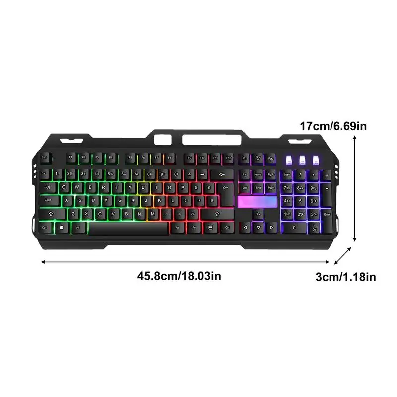 Mechanical Keyboard Light Up RGB Mechanical Keyboard Aesthetic Game Keyboard Compact Game Keyboard Ergonomic Offices Keyboard