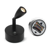 Black 2W Battery Portable LED Spot Lights for Jewelry Cabinet Lamp AAA Dry Battery Powered 3000K 6000K Table Desk on Spotlight 1