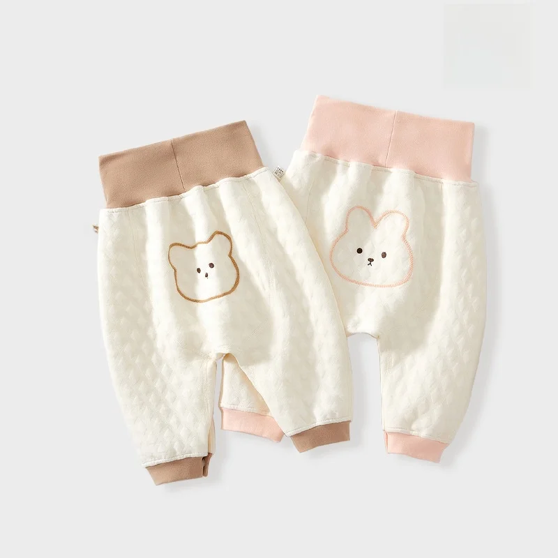  면바지 하이웨이스트 봄 가을 기저귀 탈부착 불필요 스냅 버튼  바지 야외복 복