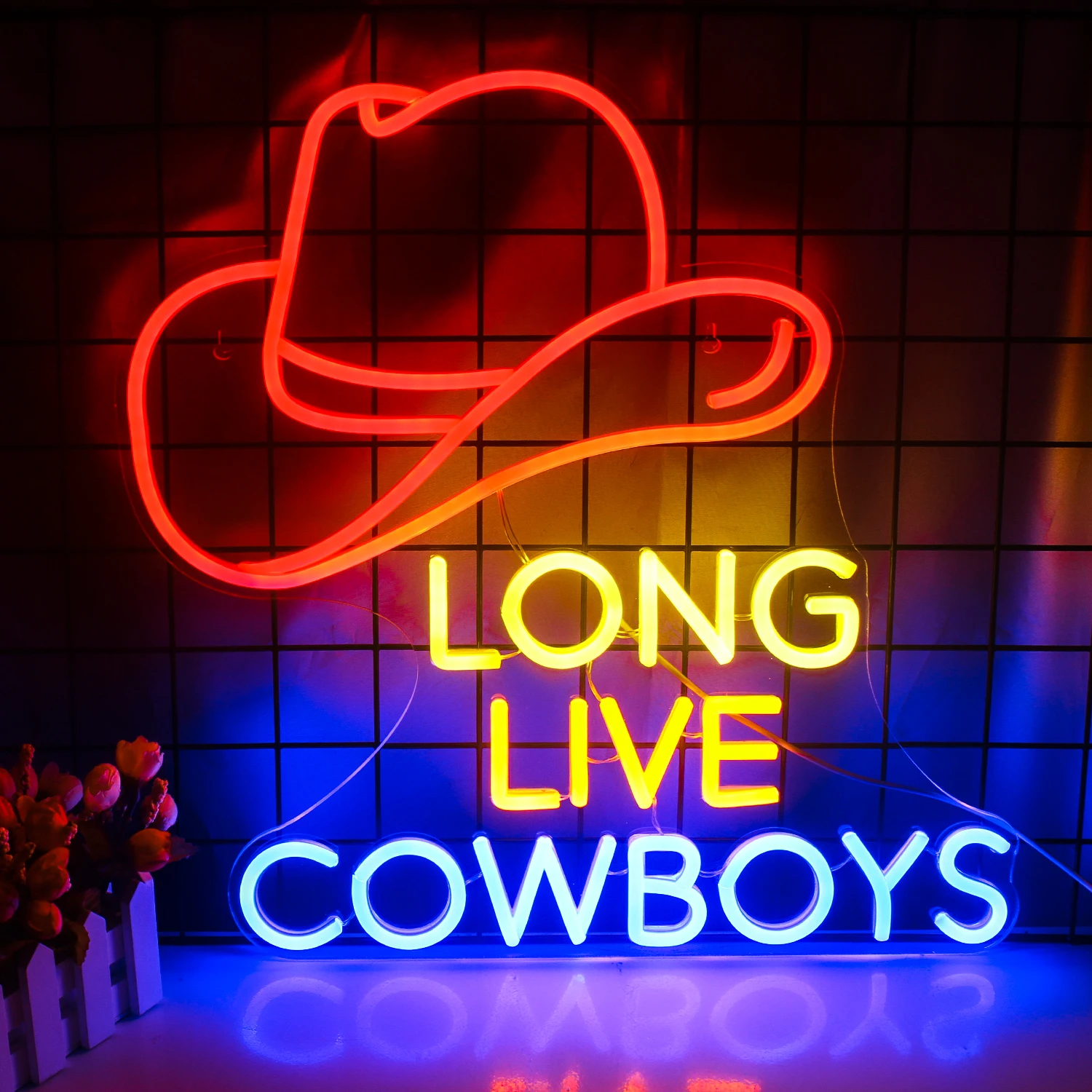 Tanie Long Live Cowboys Neon LED Lights House estetyczna restauracja/BAR Prom sklep