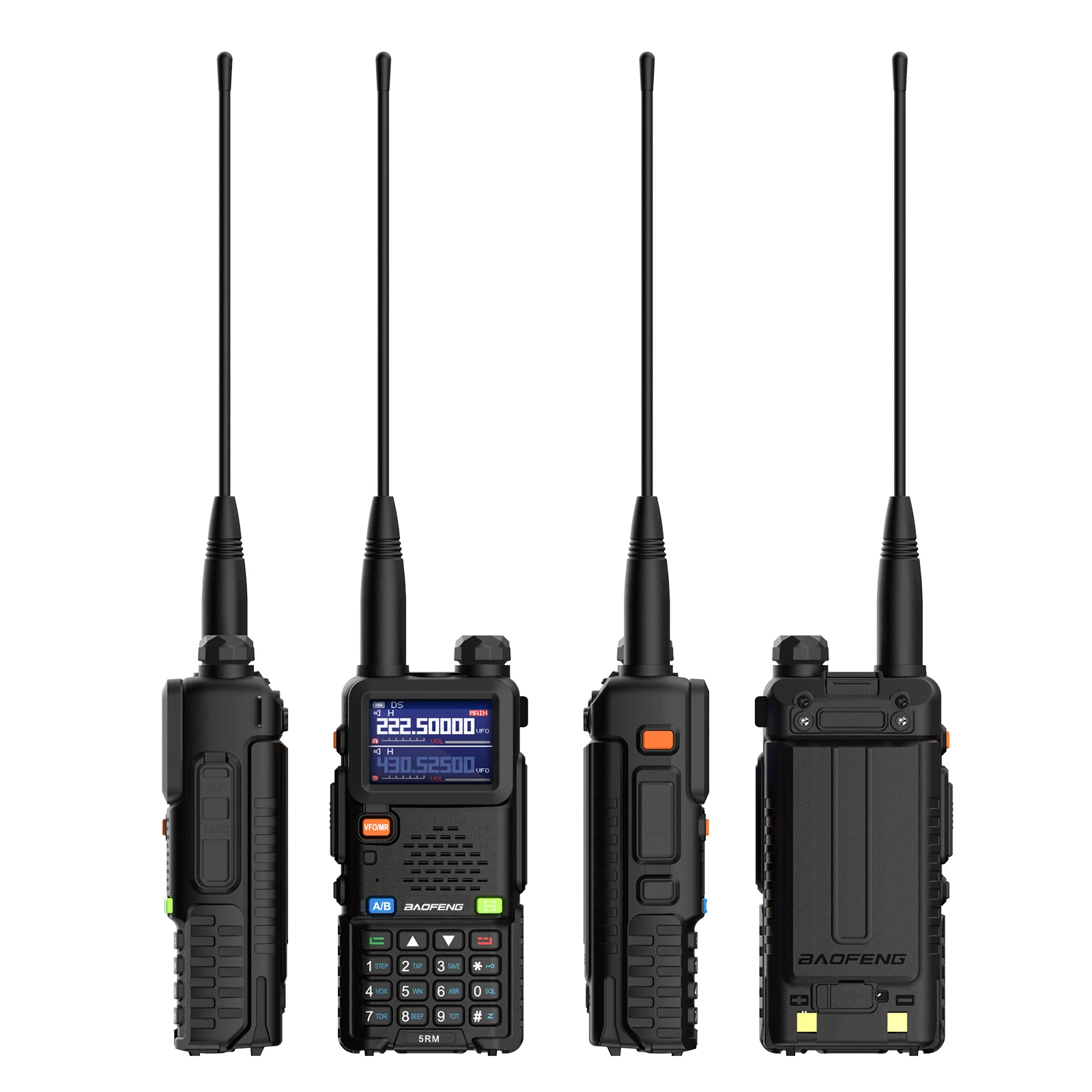 New Baofeng 5RM 8W Type-C Charging Multi Band  Walkie Talkie AM/FM  2500mAh 999CH Two Way Radio UV-5RH Pro 6