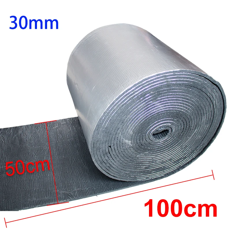 Car Sound Deadener Mat 100cmx50cm 5/10/15/20/25/30mm Noise Heat Deadening Soundproof Dampening Mat For Car Hood Engine Door