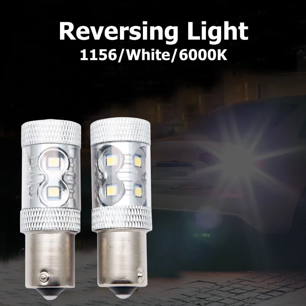 

2Pcs Canbus Xexon White DRL For SMD LED Light Bulbs Error Free BA15S P21W 1156