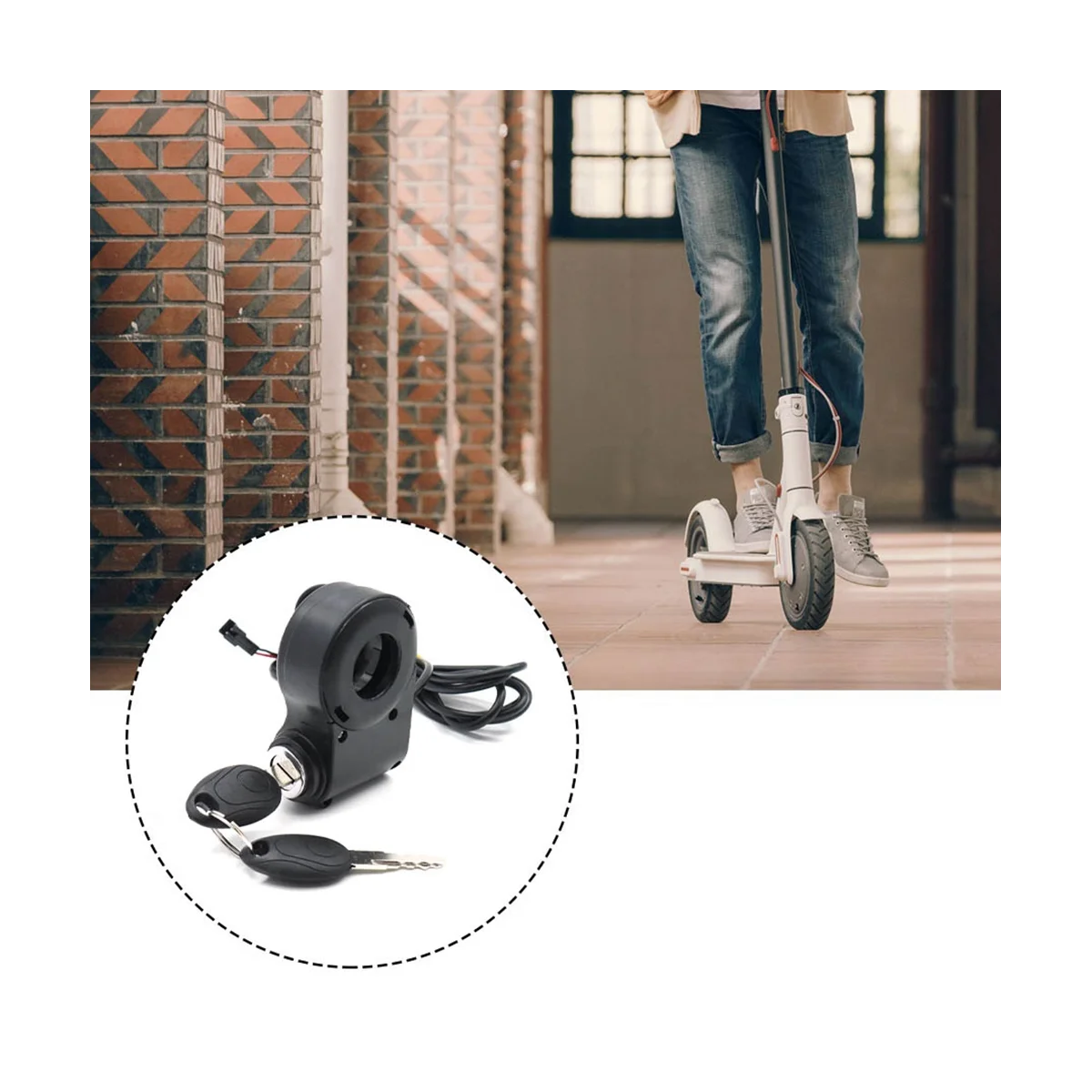 E-Bike Ignition Lock Key Thumb Throttle Switch Power Universal Electric Scooter Accessories for M5/M365