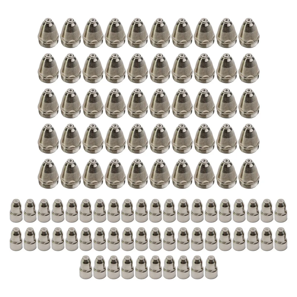 P80용 플라즈마 절단 토치 소모품 100개는 향상된 절단 성능을 위해 전극 및 노즐을 포함합니다.