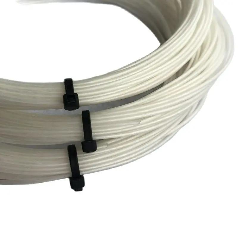 1 pc 12M White color tennis string soft feeling 1.30mm tennis rackets string elastic training durable